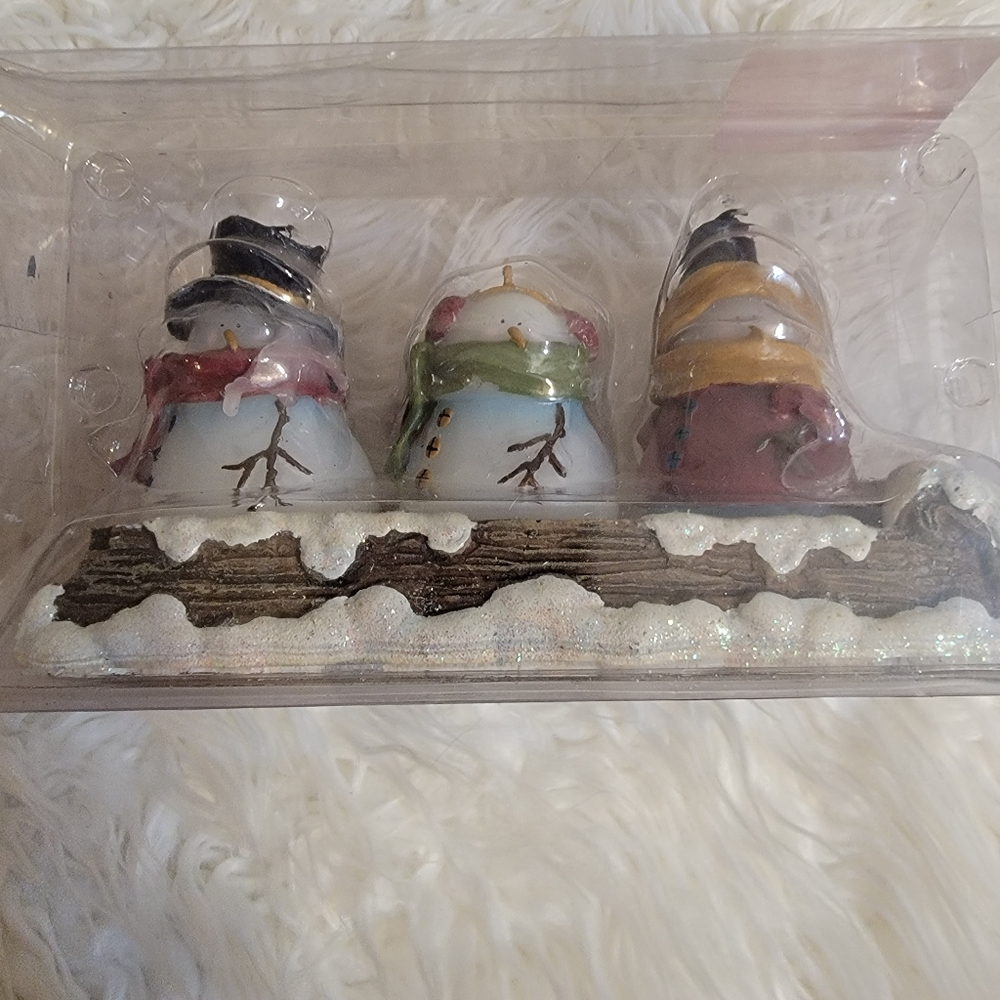 Kohl's Snowman 3 tealight set